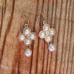 Tory Burch Rope Clover Dangling Earrings